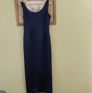 Chic Sleeveless Blue Maxi Dress
